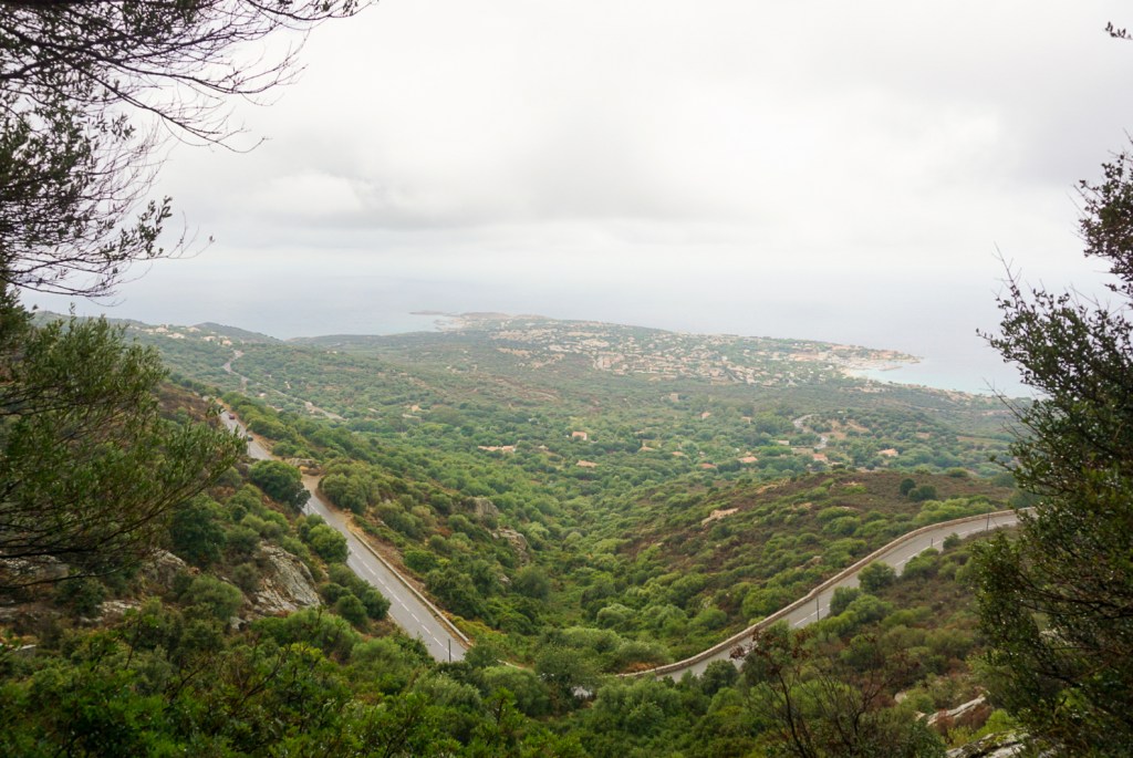 Curvy roads on Corsica