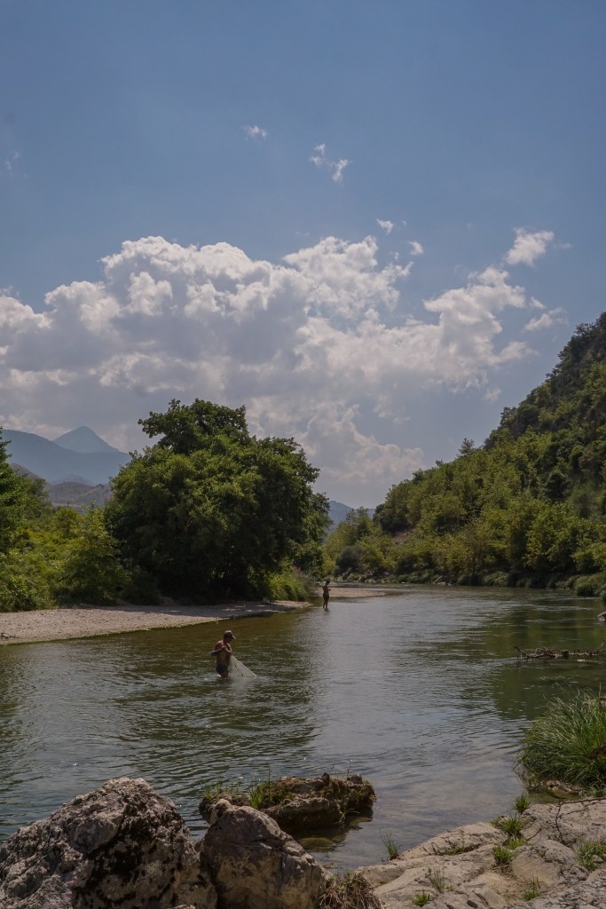 vjosa river near gjirokaster albania
