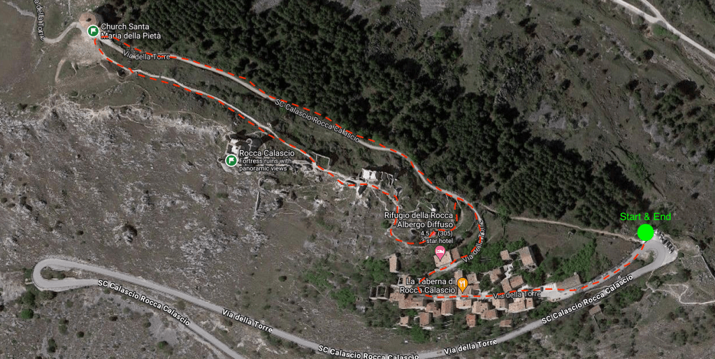 hiking path to rocca calascio